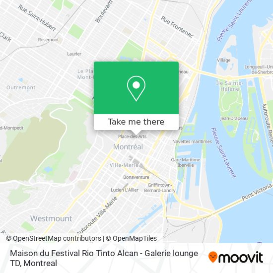 Maison du Festival Rio Tinto Alcan - Galerie lounge TD map