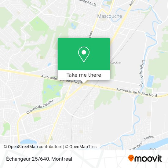Échangeur 25/640 map