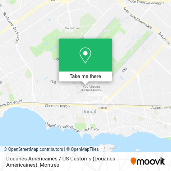 Douanes Américaines / US Customs map