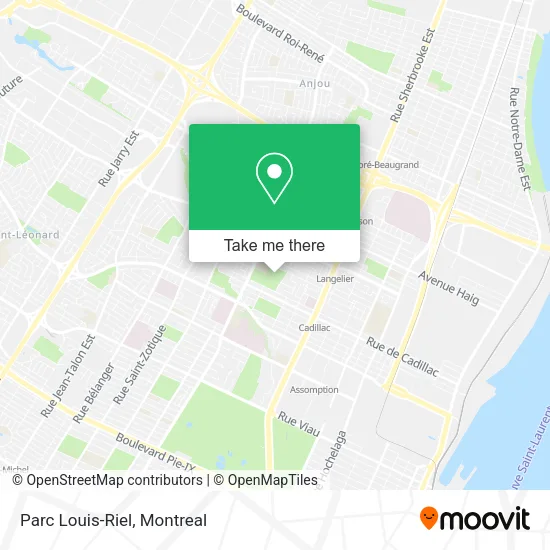 Parc Louis-Riel map