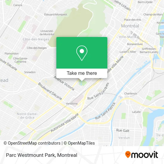Parc Westmount Park map