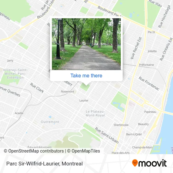 Parc Sir-Wilfrid-Laurier map