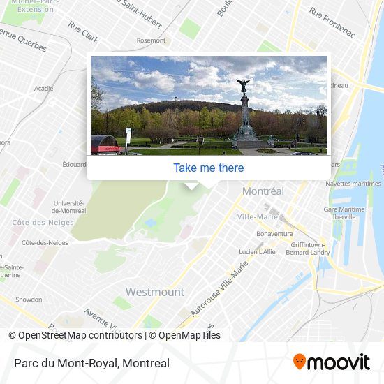 Parc du Mont-Royal map