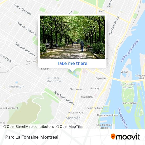 Parc La Fontaine map