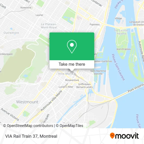 VIA Rail Train 37 map