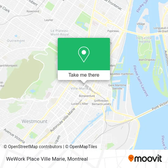 WeWork Place Ville Marie map