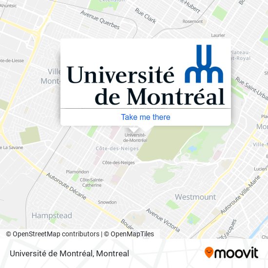 Université de Montréal map