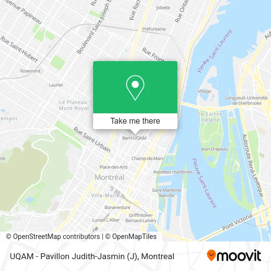 UQAM - Pavillon Judith-Jasmin map