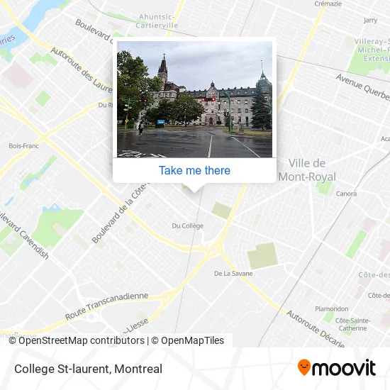 College St-laurent map