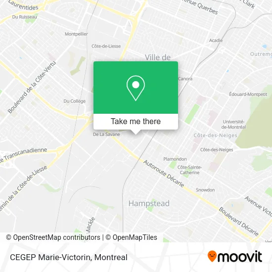 CEGEP Marie-Victorin map
