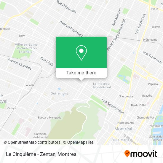 Le Cinquième - Zentan map
