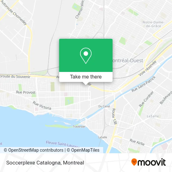 Soccerplexe Catalogna map