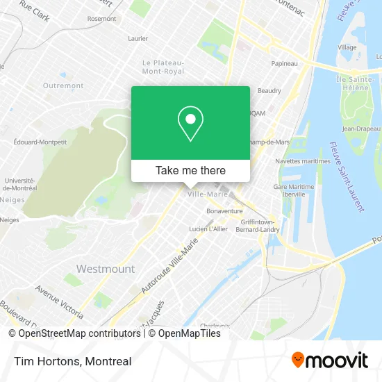 Tim Hortons map