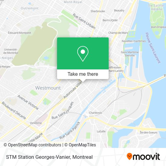 STM Station Georges-Vanier map