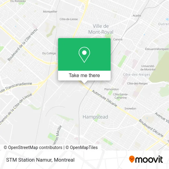 STM Station Namur map