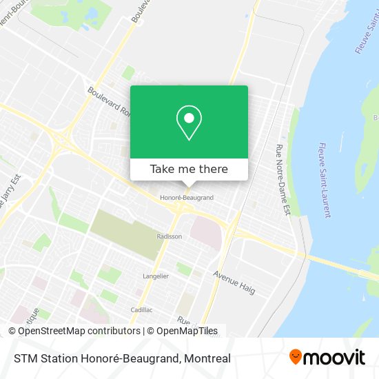 STM Station Honoré-Beaugrand map