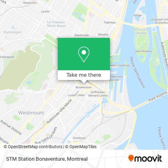 STM Station Bonaventure map