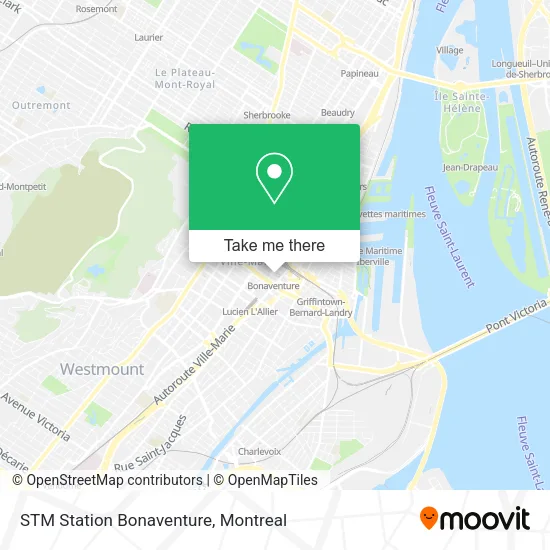 STM Station Bonaventure map
