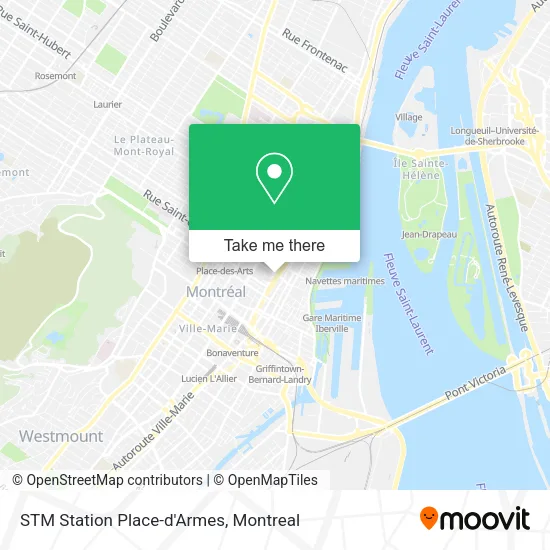 STM Station Place-d'Armes map