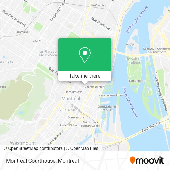 Montreal Courthouse map