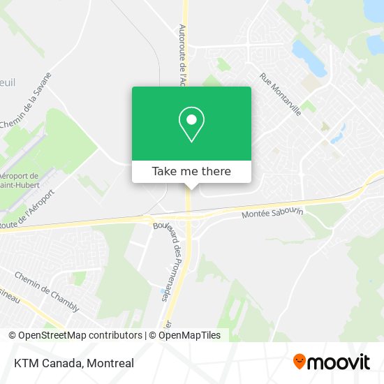 KTM Canada map