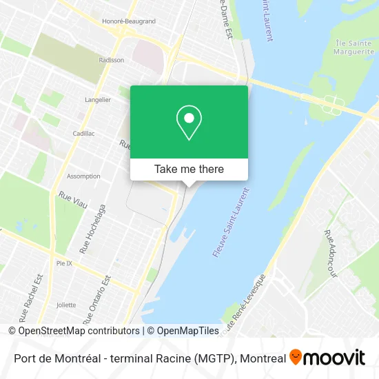 Port de Montréal - terminal Racine (MGTP) map