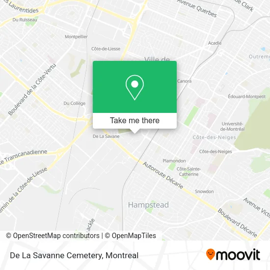 De La Savanne Cemetery map