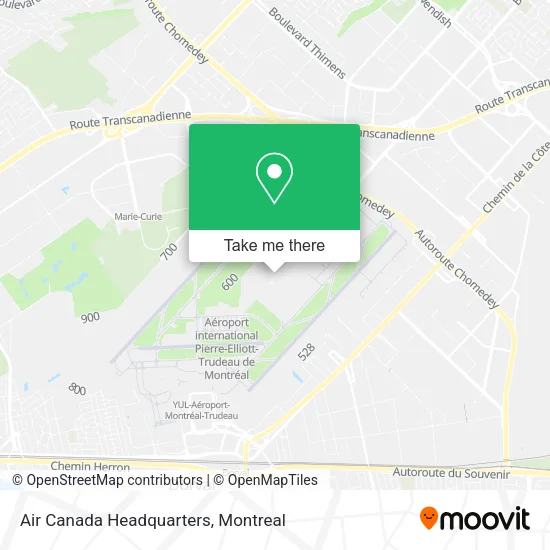 Air Canada Headquarters map