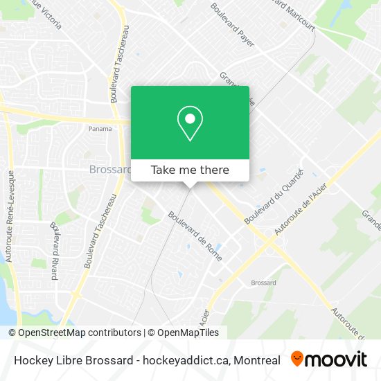Hockey Libre Brossard - hockeyaddict.ca map