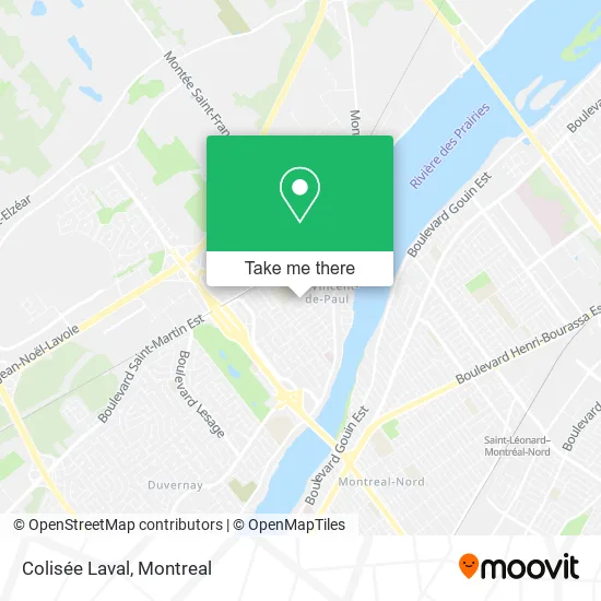 Colisée Laval map