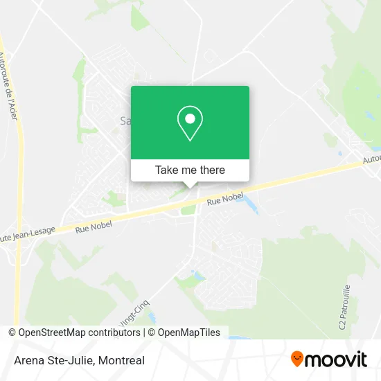 Arena Ste-Julie map