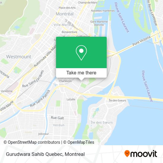 Gurudwara Sahib Quebec map