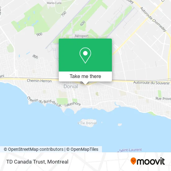 TD Canada Trust map