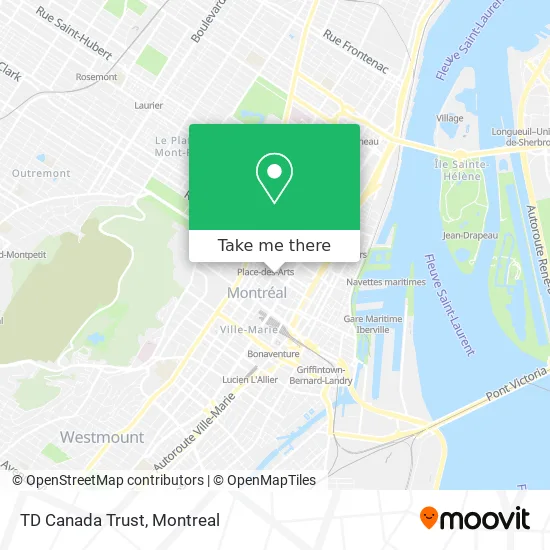 TD Canada Trust map