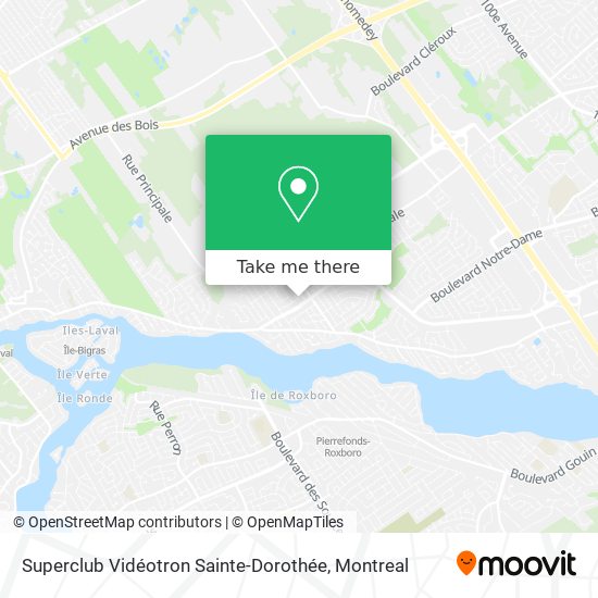 Superclub Vidéotron Sainte-Dorothée map