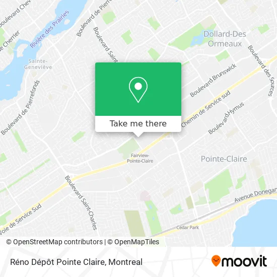 Réno Dépôt Pointe Claire map