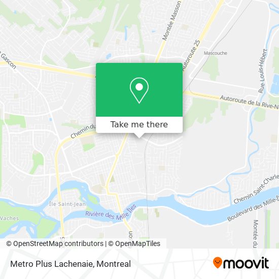 Metro Plus Lachenaie map
