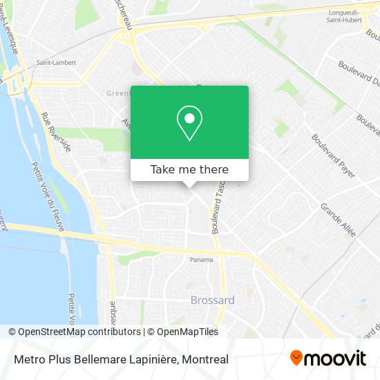Metro Plus Bellemare Lapinière map