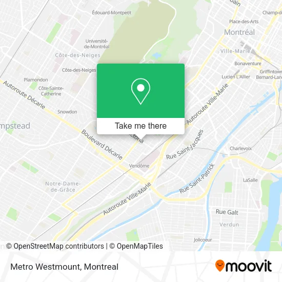 Metro Westmount map