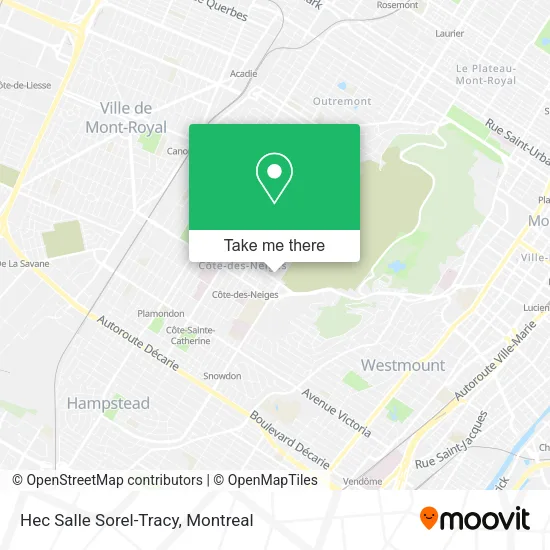 Hec Salle Sorel-Tracy map