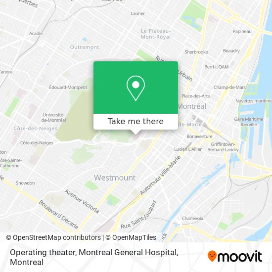 Operating theater, Montreal General Hospital map