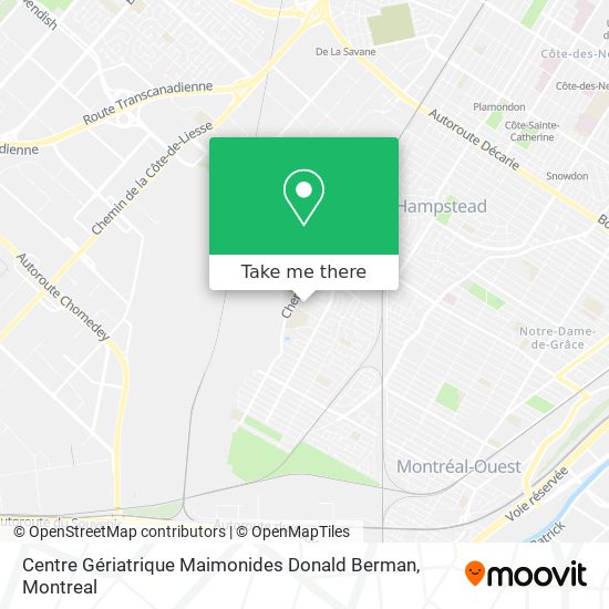 Centre Gériatrique Maimonides Donald Berman map