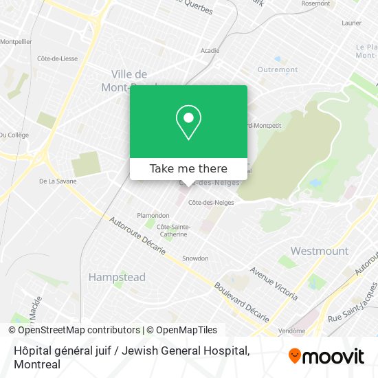 Hôpital général juif / Jewish General Hospital map