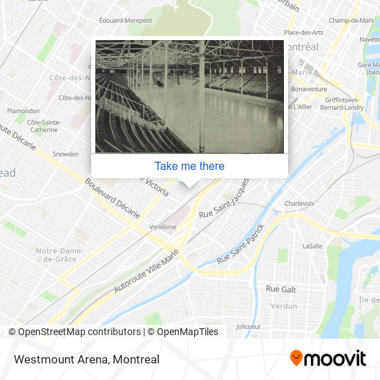 Westmount Arena map