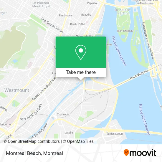 Montreal Beach map