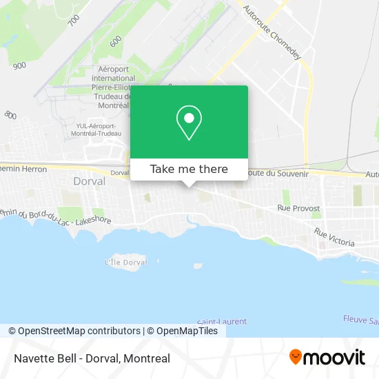 Navette Bell - Dorval map