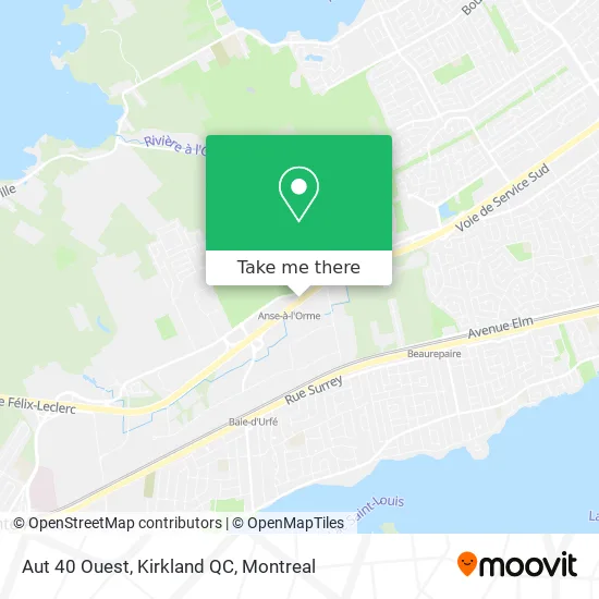 Aut 40 Ouest, Kirkland QC map