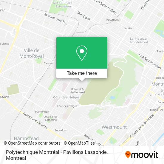 Polytechnique Montréal - Pavillons Lassonde map