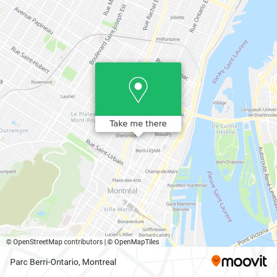 Parc Berri-Ontario map