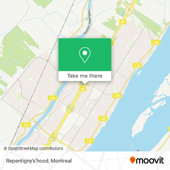 Repentigny's'hood map